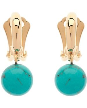 Emma Holland Jewellery Drop Hoop Clip Earrings - Blue