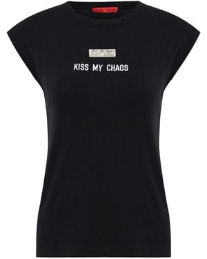 Pcfg Rib Tank Top With Patch - Black