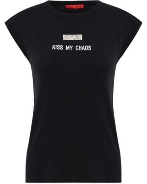 Pcfg Rib Tank Top With Patch - Black