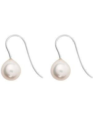 Ora Pearls Archi Pearl Hook Earrings - Metallic