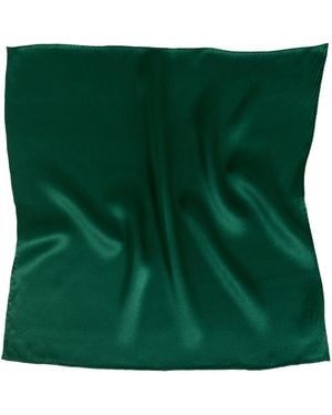 Lost Pattern Dapper Fold Silk Pocket Square - Green