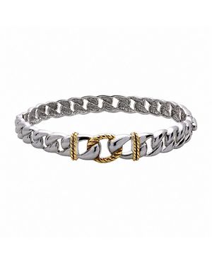Belinda Jewelz Mixed Metal Chain Bangle - Metallic