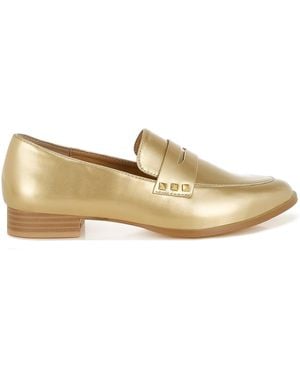 Rag & Co Noshiya Patent Pleather Penny Loafers - Natural