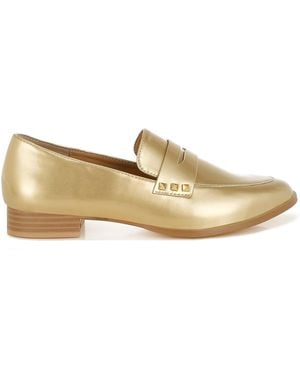 Rag & Co Noshiya Patent Pleather Penny Loafers - Natural