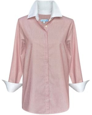 Perlavera Joni Stripe- Cotton Sleeve Length Shirt - Pink