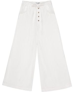DU & BERRY Sway Cotton Palazzo Pants - White