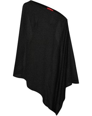 Pcfg The Solar Reflections Asymmetric Sheer Pareo Dress - Black