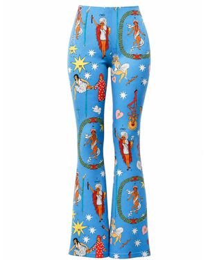 Pitaya Yoga Pixie's Tarot Flared Trousers - Blue