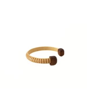 Whale Tail Weaving Neutrals The Wooden Whaler's Daughter Cuff - Black