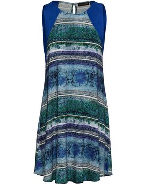Conquista Royal Print Dress - Blue