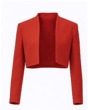 Smart and Joy Short Bolero Jacket - Red