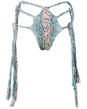 Siren Swimwear Siren Mermaid Braided Bikini Bottom - Blue