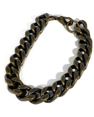 Rachel Nathan Chain: Thick Curb Slim Smoky Bracelet - Black