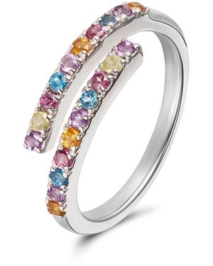 Kaizarin Open Multi-Colour Ring - Metallic
