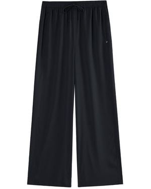 Supesu Rosa Satin Trousers, Wide Leg - Black