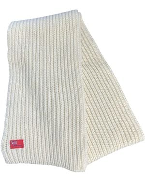 Arthur Beale Pure British Wool Scarf - White