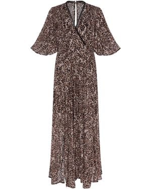 Rose & Nancy Sienna Print Dress - Brown