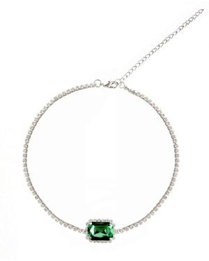 Maison De Gala Luna Crystal Necklace - Metallic