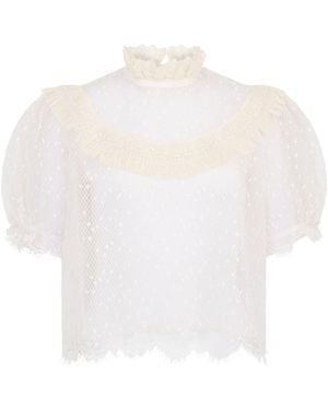 Lisa The Label Romanticism Reborn Cloud Puff Blouse - White