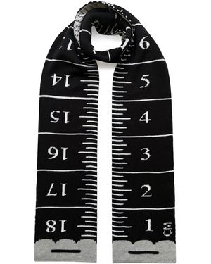 INGMARSON Tape Measure Wool & Cashmere Large Scarf - Black