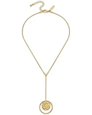 Jaredjamin Peacock Hammered Y Pendant Necklace - Metallic