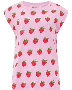 Sugarhill Chrissy Relaxed Tank T Shirt, Strawberries - Pink