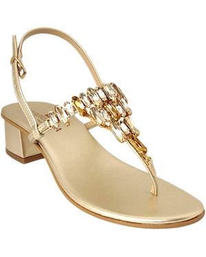 DAMAPREZIOSA Gabrielle Topaz Jewel Sandal - Metallic