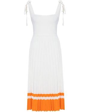 Peraluna Kelly Strappy Midi Knit Sundress - White