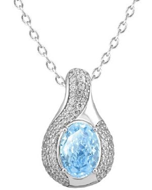 Arte Madrid Sierra Pavé Amulet Necklace - Blue