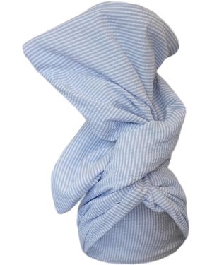 Romer Millinery Twisturban Turban - Blue