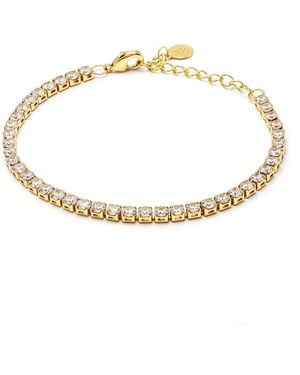 Crystals and Co Tennis Bracelet - Metallic
