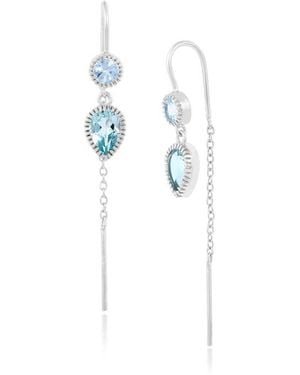 Moon London Poseidon Topaz Sterling Earrings - White