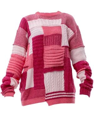 Maison Bogomil Chunky Patchwork Jumper - Pink