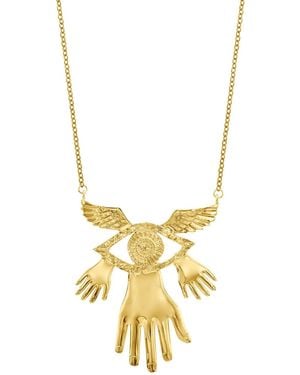 Sophie Simone Designs Necklace Hands Wings Eye Frida - Metallic