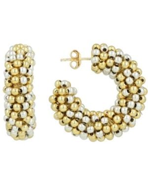 LOTT.gioielli Coloured Earrings Mara Round Creole S - Metallic