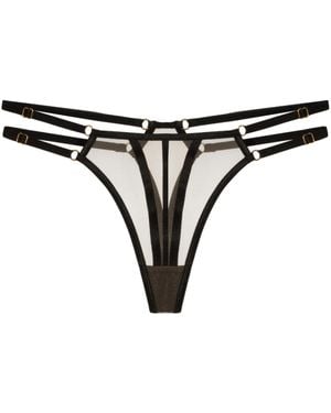 Perilla Lingerie Pleasure Thongs - Black
