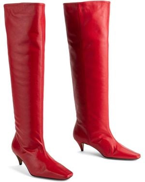INTENTIONALLY ______ Sassafrass Knee High Boot - Red
