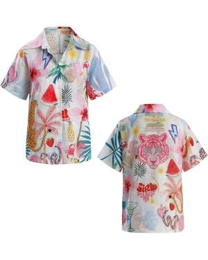 LOVEIST STORE Nancy Printed Shirts - Blue