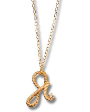 Claire Hill Designs Fearless Shorthand Charm Necklace - Metallic