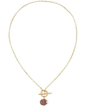 Heather Hawkins Jewelry Stop And Stare Toggle Front Clasp Necklace - Metallic