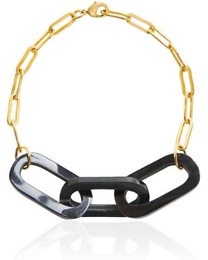 VALERIE CHIC Naomi Horn Chain Bracelet 18K - Metallic