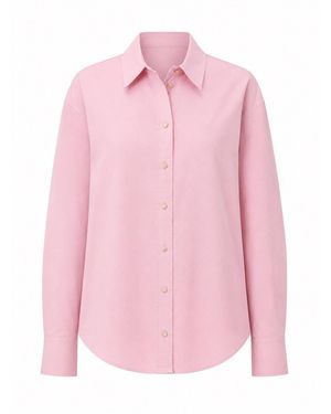Exquise Jewel Long Sleeve Cotton Shirt - Pink