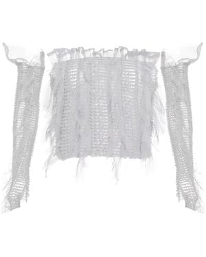 Sarah Regensburger Goddess Tube Top With Sleeves - White