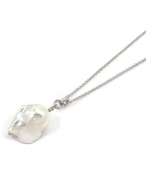 Biko Jewellery Barroco Pearl Pendant - Metallic