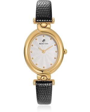 Retro Chic Ellipse Watch - Metallic