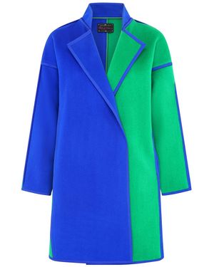 Beatrice von Tresckow Oversized Cashmere Mix Space Coat - Blue