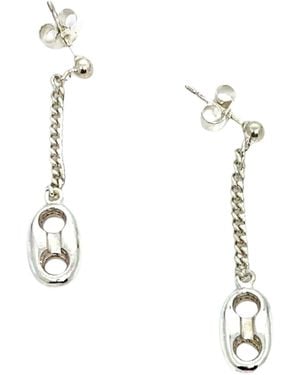 Tg-Jewellery by Tamara Gervasio Anchor Drop Earrings — Sterling - Metallic