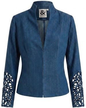 Taarach & Ampersand Threadline Cocoon Jacket - Blue
