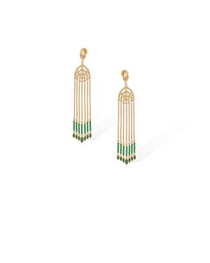 Retro Chic Verdant Whisper Tassels Earrings - White