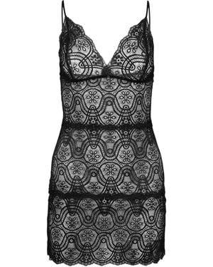 Oh!Zuza Midnight Temptation – Lace Mini Slip - Black
